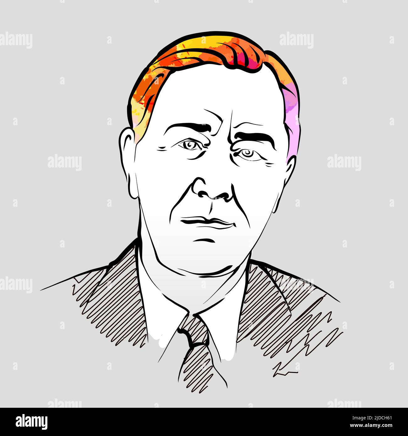 Rousvelt Franklin delano roosevelt illustration Banque d'images vectorielles - Alamy