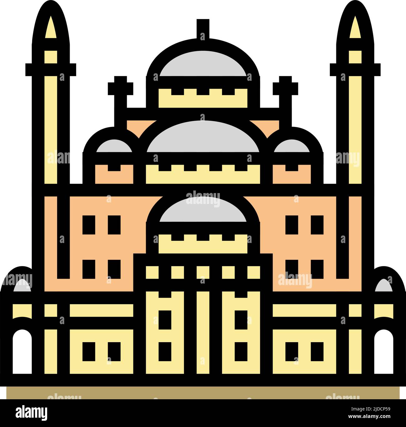 suleiman pasha mosquée couleur icône illustration vectorielle Illustration de Vecteur