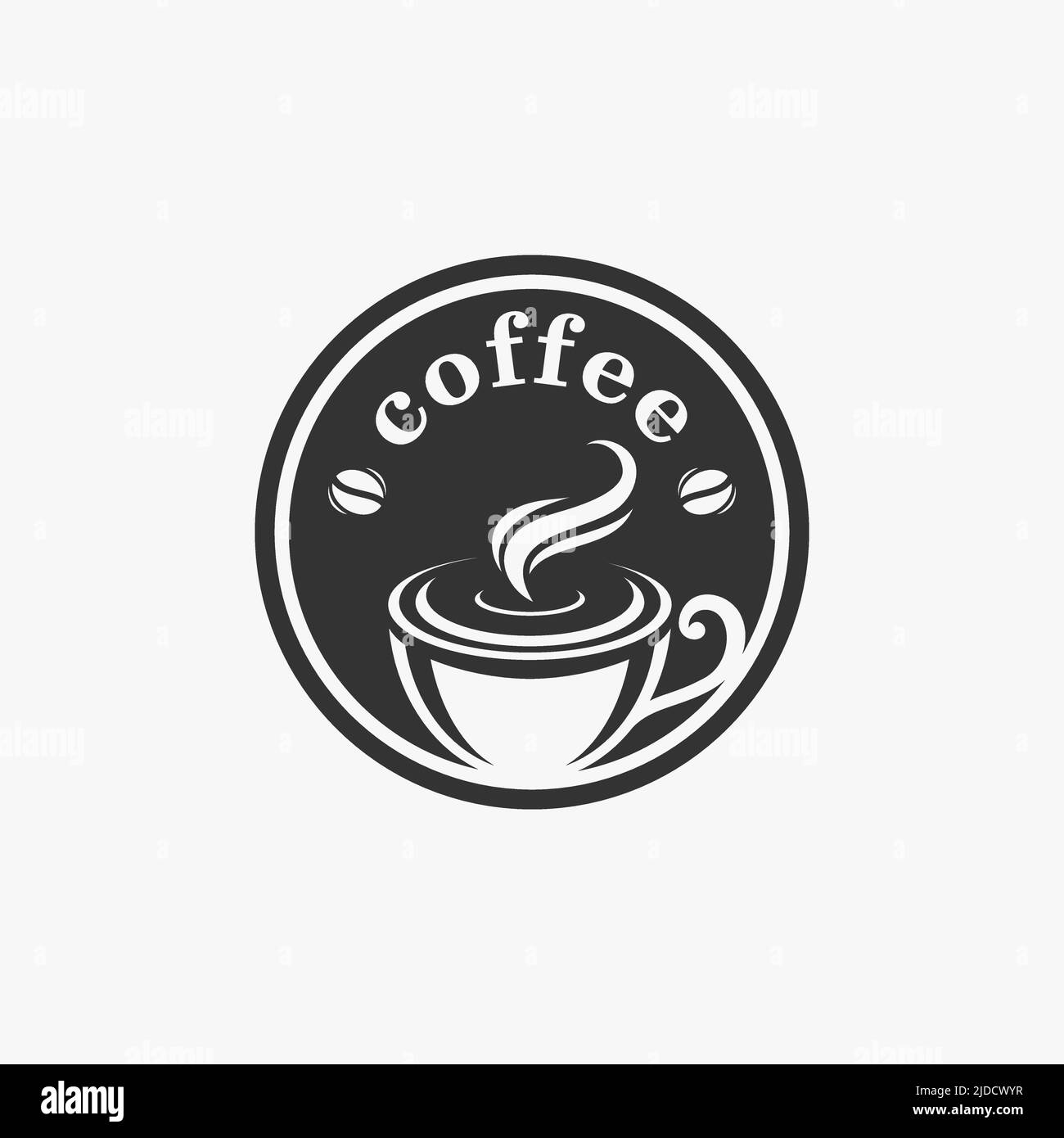 Logo café noir Illustration de Vecteur