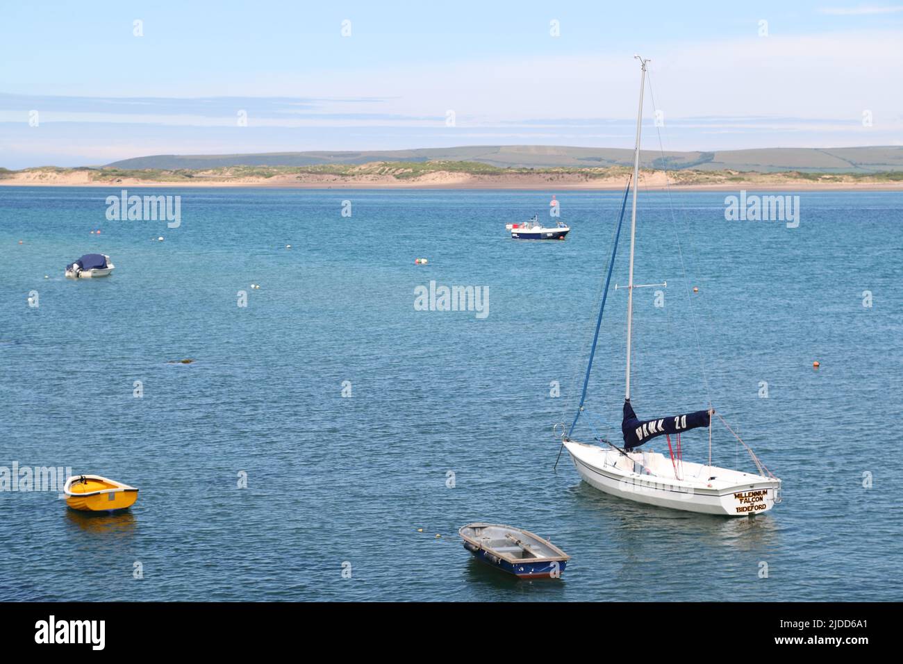 L'estuaire des rivières Taw & Torridge, Bideford, Devon, Royaume-Uni Banque D'Images