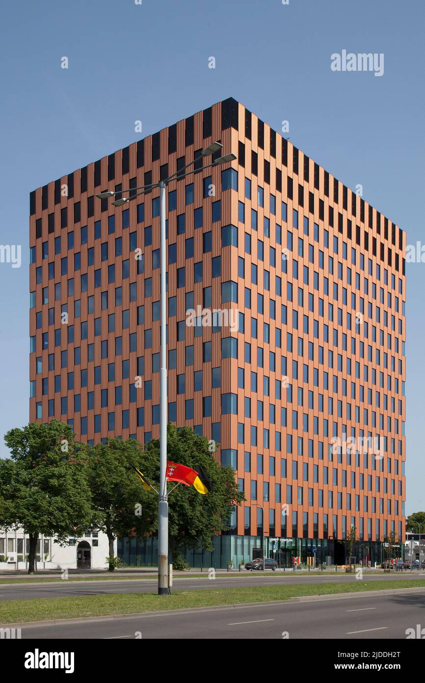 Immeuble de bureaux Wave à Gdańsk, Biurowiec Wave Gdansk Pologne Banque D'Images