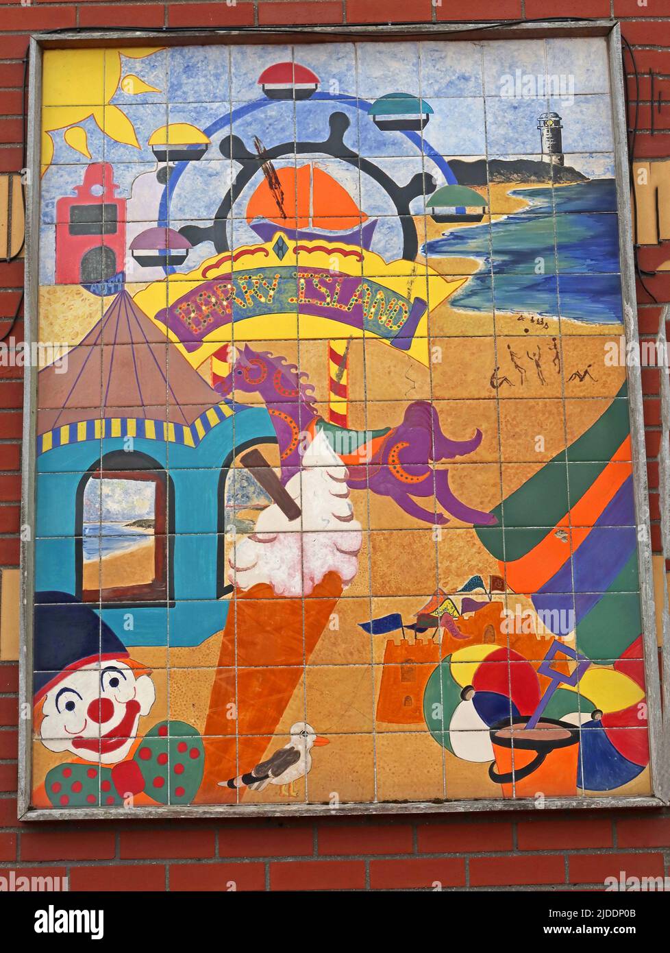 Photo du carrelage, attractions de Barry Island, Friars Road, Vale of Glamourgan, pays de Galles du Sud, ROYAUME-UNI, CF62 5TJ Banque D'Images