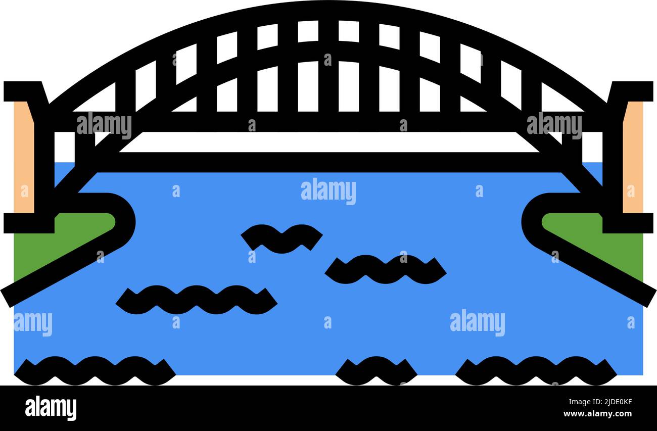 illustration vectorielle de l'icône de couleur harbour bridge Illustration de Vecteur