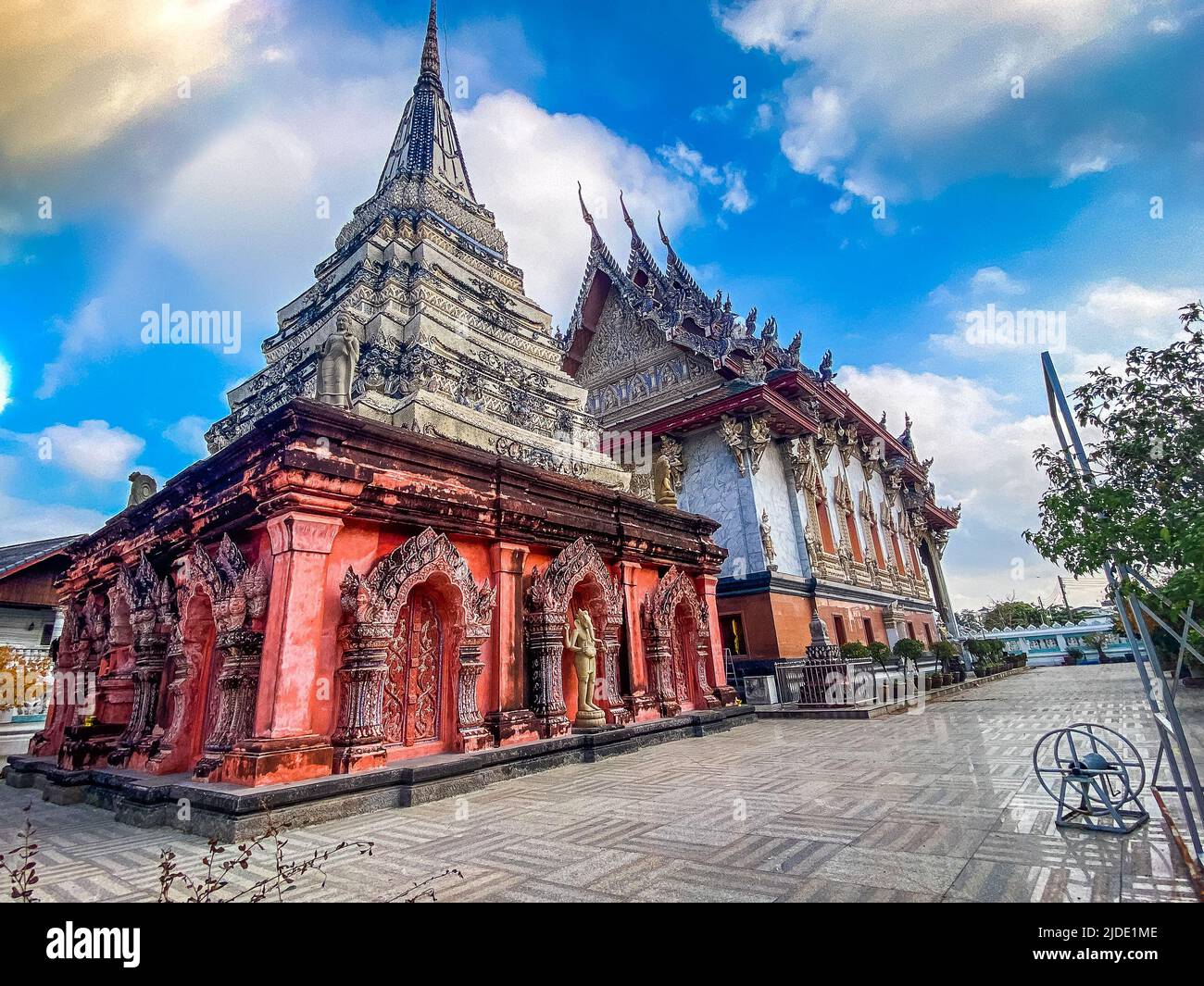 Temple Wat Klang Bang Kaeo ou Wat Klang Bang Kaew à Nakhon Pathom, Thaïlande Banque D'Images
