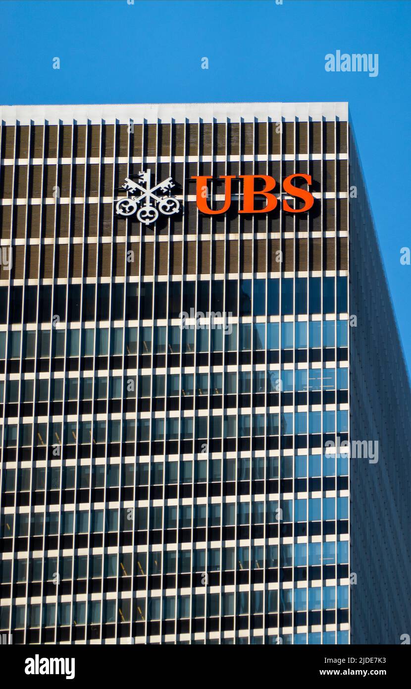 UBS Global Union Bank of Switzerland, immeuble à Manhattan, New York Banque D'Images