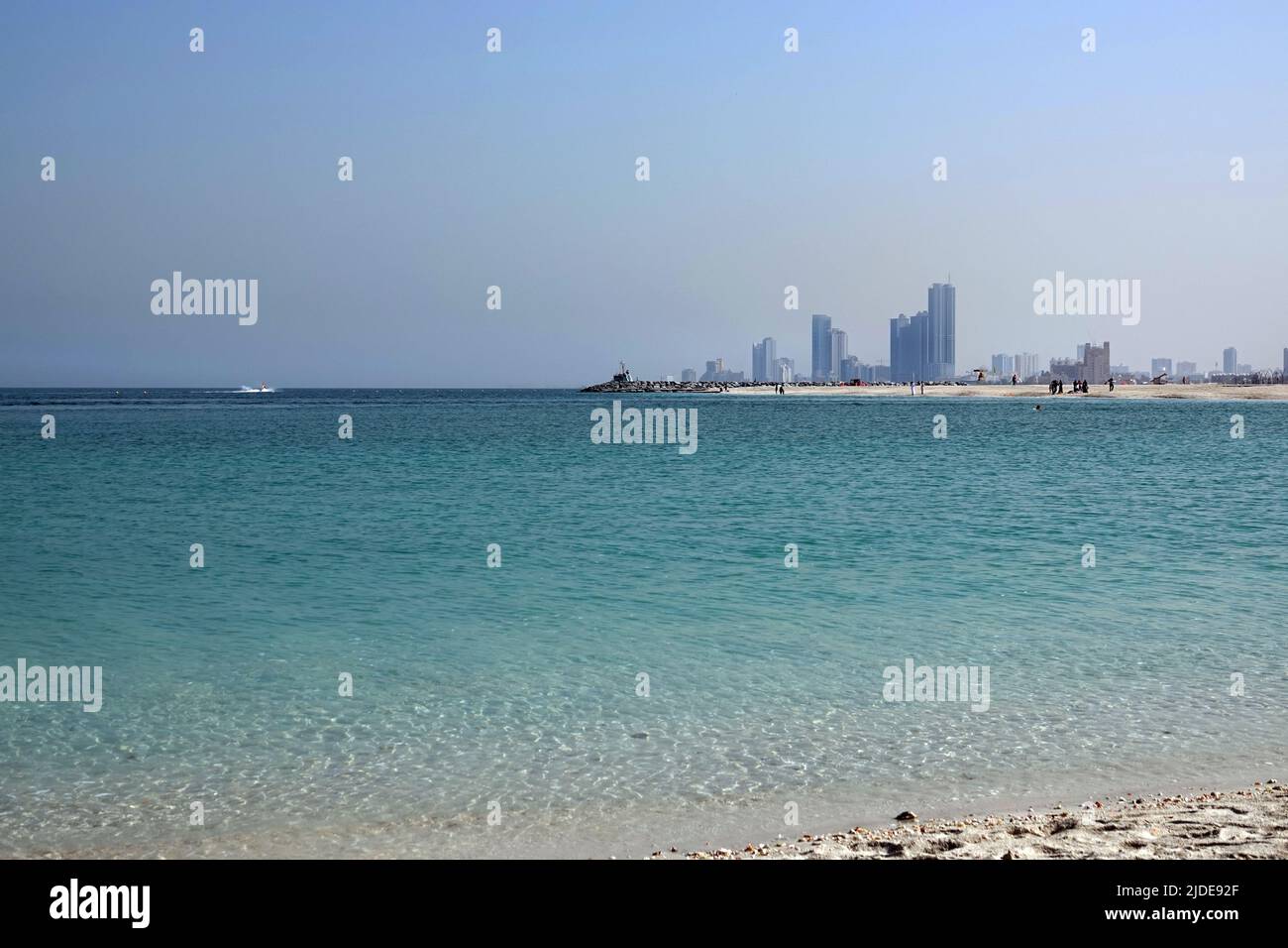 Plages de sable blanc sur le golfe Persique Banque D'Images