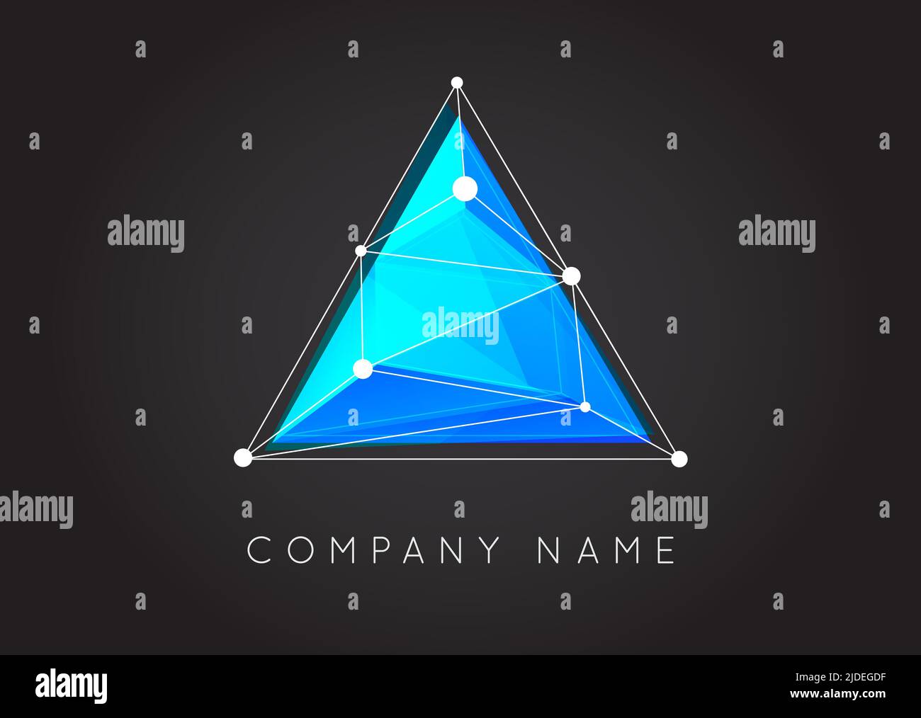 Formes géométriques inhabituelles et logo vectoriel abstrait. Logotypes colorés polygonaux. Illustration de Vecteur