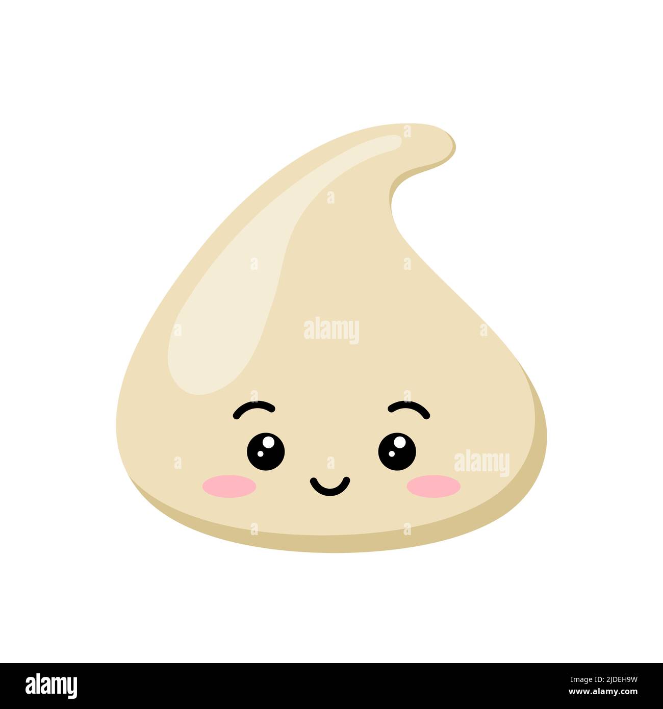 Adorable chocolat blanc croustilles Happy emoji personnage vector icône. Illustration de Vecteur