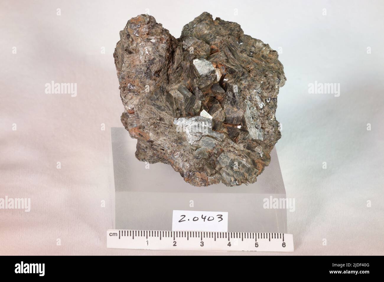 Minéraux amphibole. Amérique du Nord ; États-Unis ; New York ; Orange County ; Edenville Banque D'Images