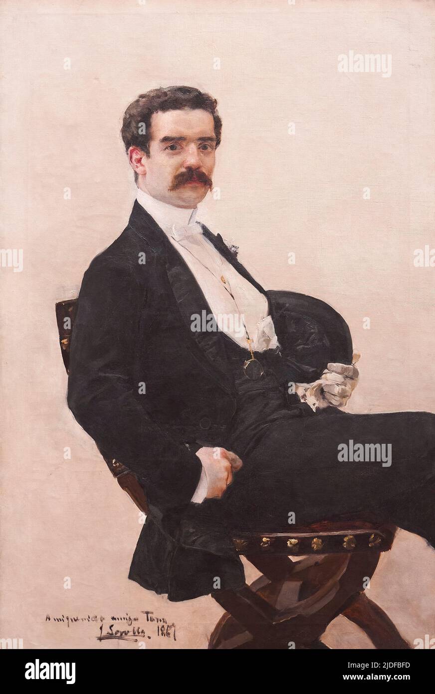 Joaquin Sorolla y Bastida (1863-1923). Portrait de Juan Antonio García del Castillo (Retrato de Don Juan Antonio García del Castillo). 1887. 107 x 70 Banque D'Images