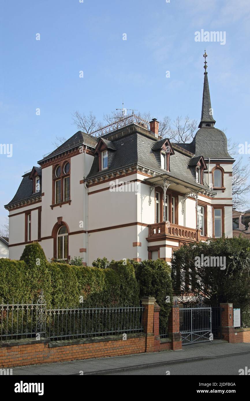 Villa Art Nouveau sur Alwinenstrasse à Wiesbaden, Hesse, Allemagne Banque D'Images