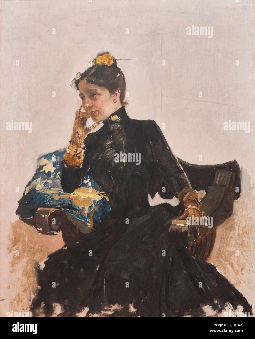Joaquin Sorolla y Bastida (1863-1923). Clotilde (Clotilde Garcia del Castillo). 1890. Huile sur toile. 124,50 x 97,50 cm. Joaquin Sorolla y Bastida était Banque D'Images