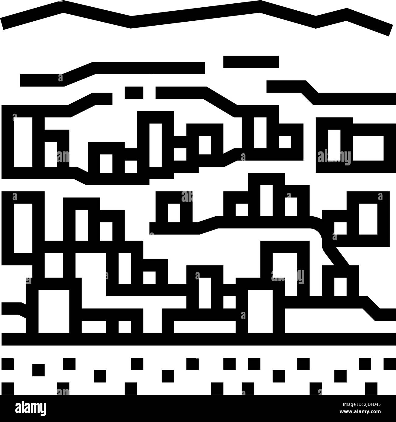 illustration vectorielle de l'icône bandiagara city line Illustration de Vecteur