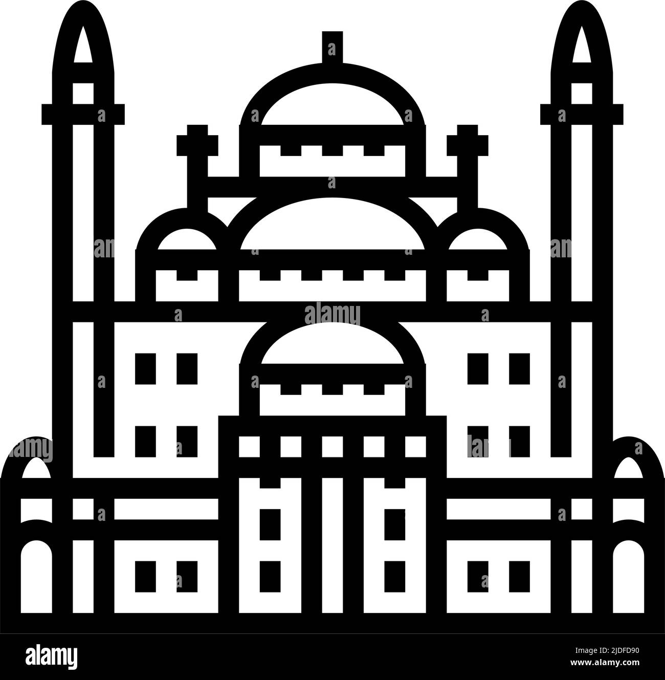 suleiman pasha mosquée ligne icône illustration vectorielle Illustration de Vecteur