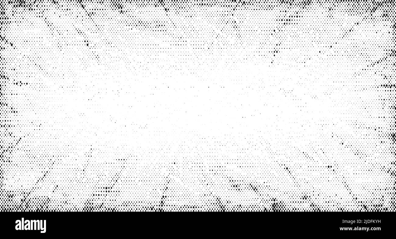 Texture de grunge demi-ton. Arrière-plan de style comique. Pop art cadre délavé. Effet de chatoiement grunge. Les particules en pointillés impriment le papier peint. Mosaïque pixélisée Illustration de Vecteur