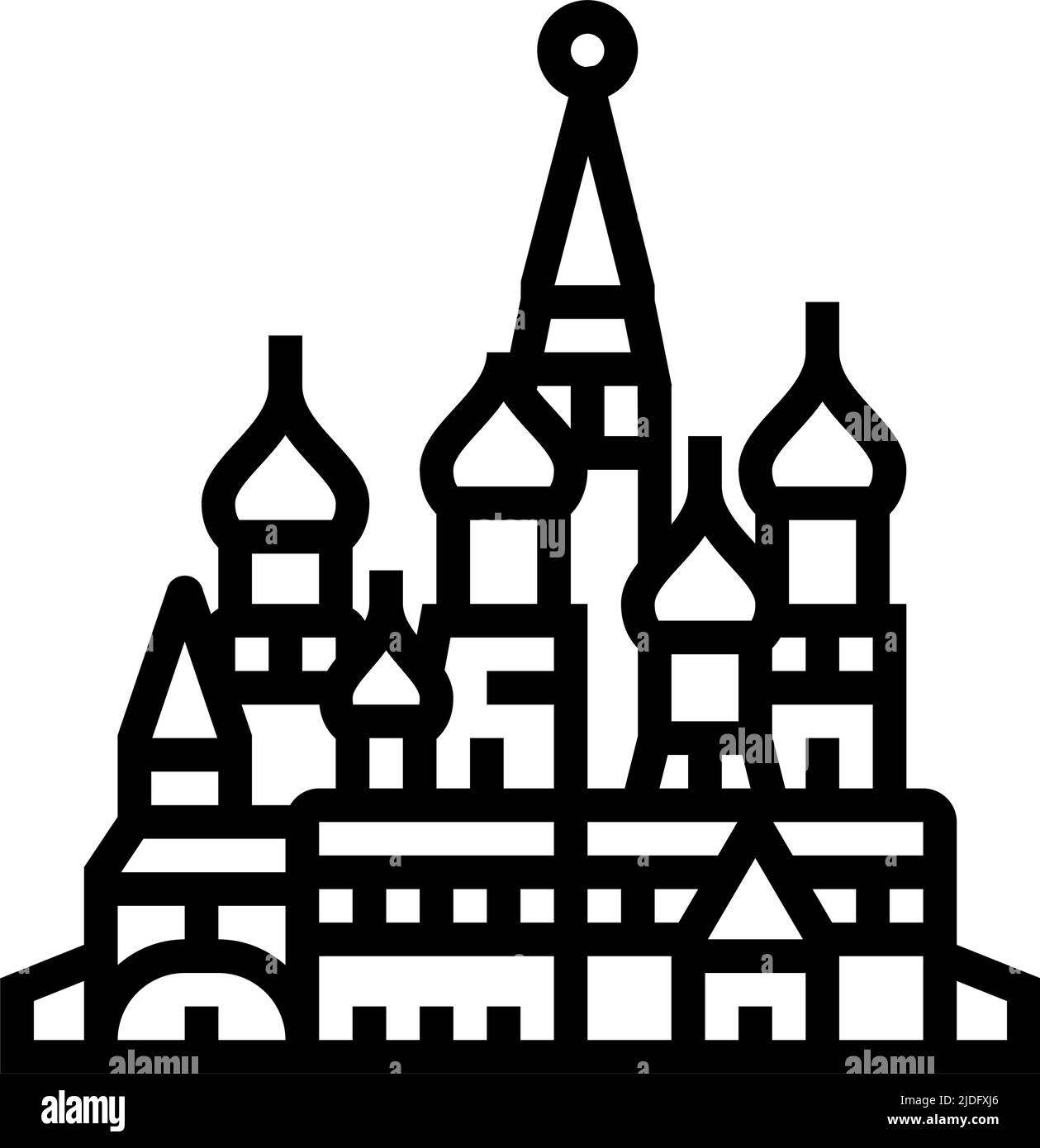 illustration vectorielle de la ligne de cathédrale saint-basil Illustration de Vecteur