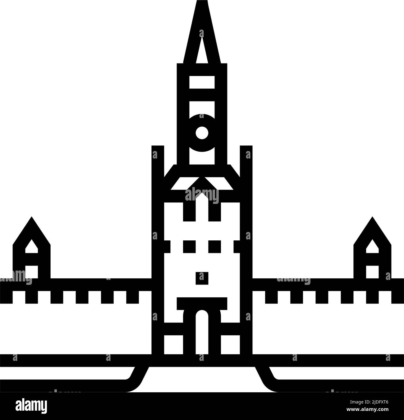 moscou kremlin ligne icône illustration vectorielle Illustration de Vecteur