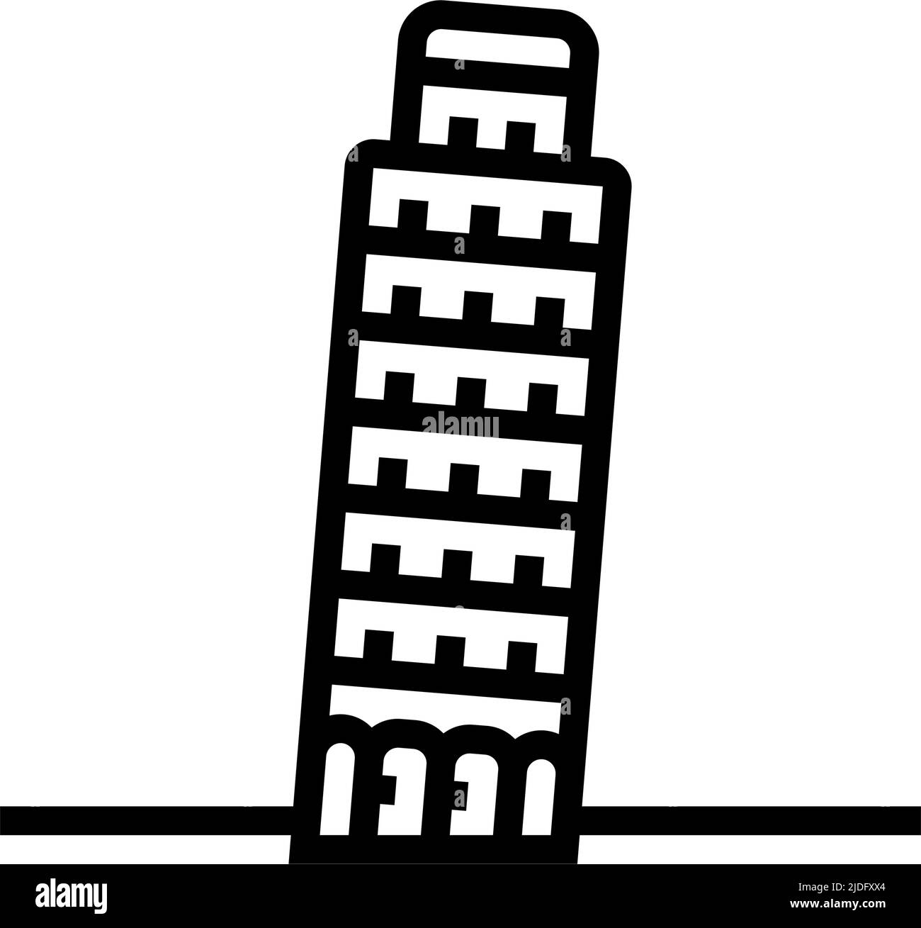 tour penchée de pise icône illustration vectorielle Illustration de Vecteur