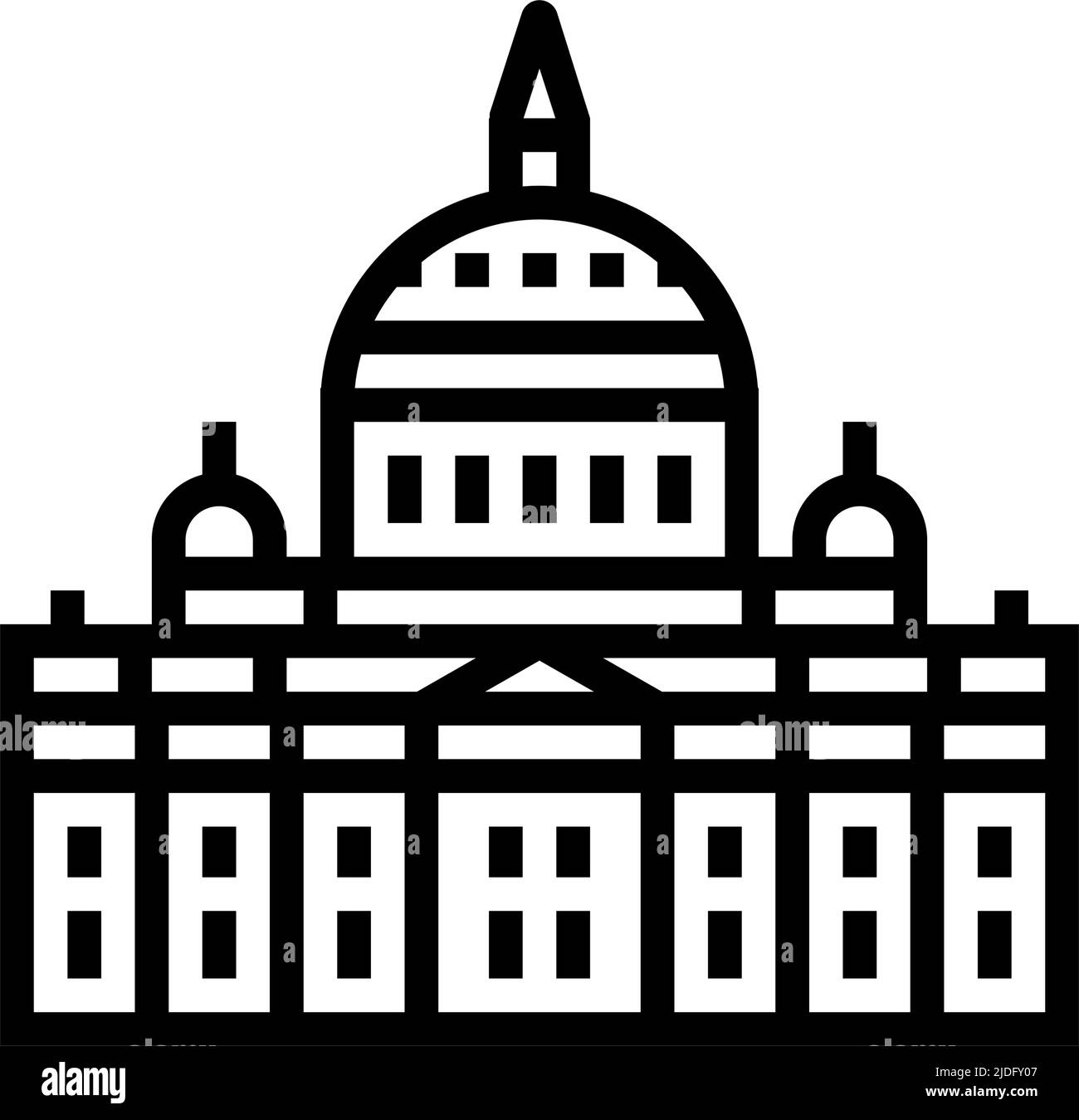 illustration vectorielle de la ligne de basilique saint-pierre Illustration de Vecteur