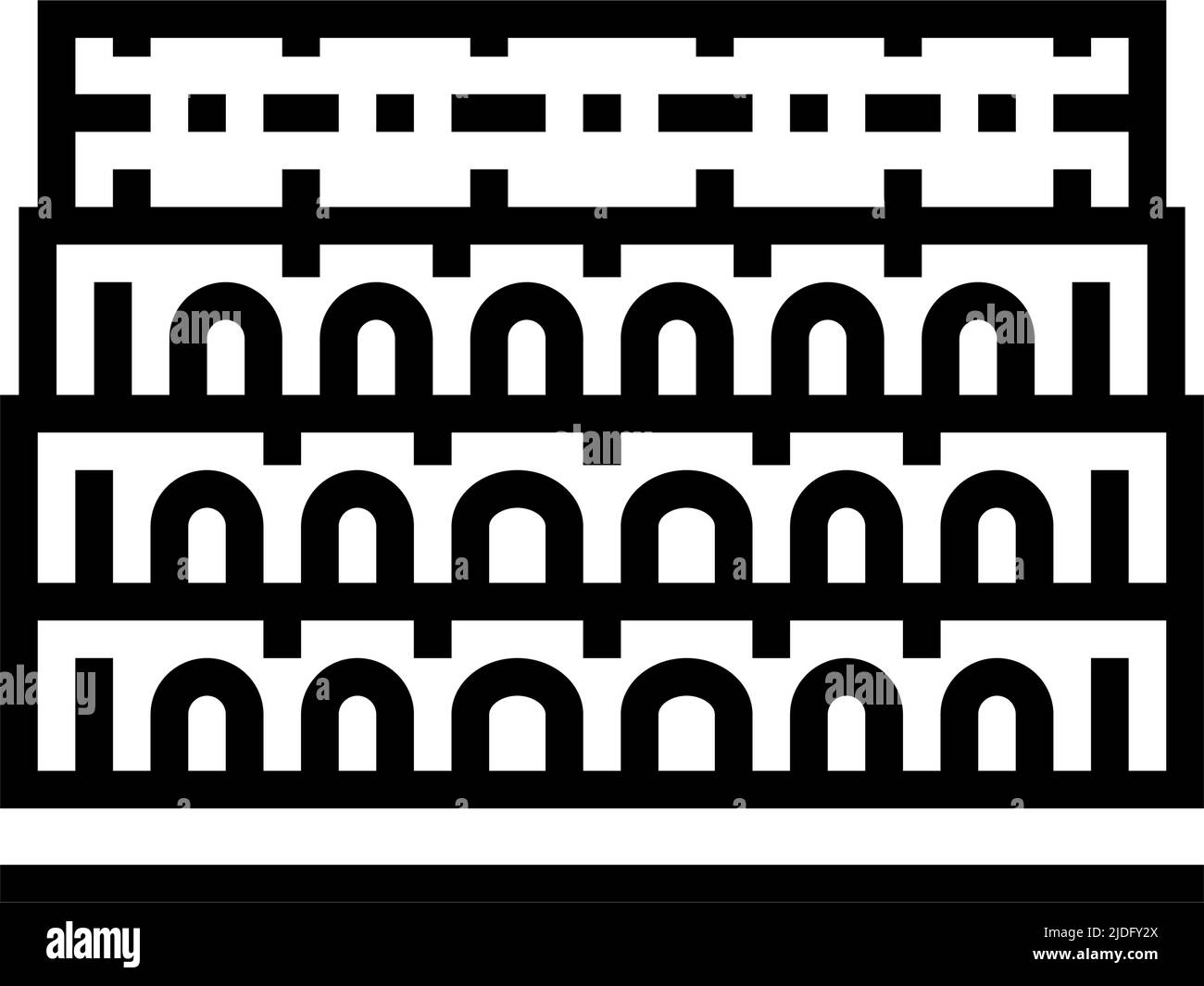 colosseum roma illustration vectorielle de la ligne de construction médiévale Illustration de Vecteur