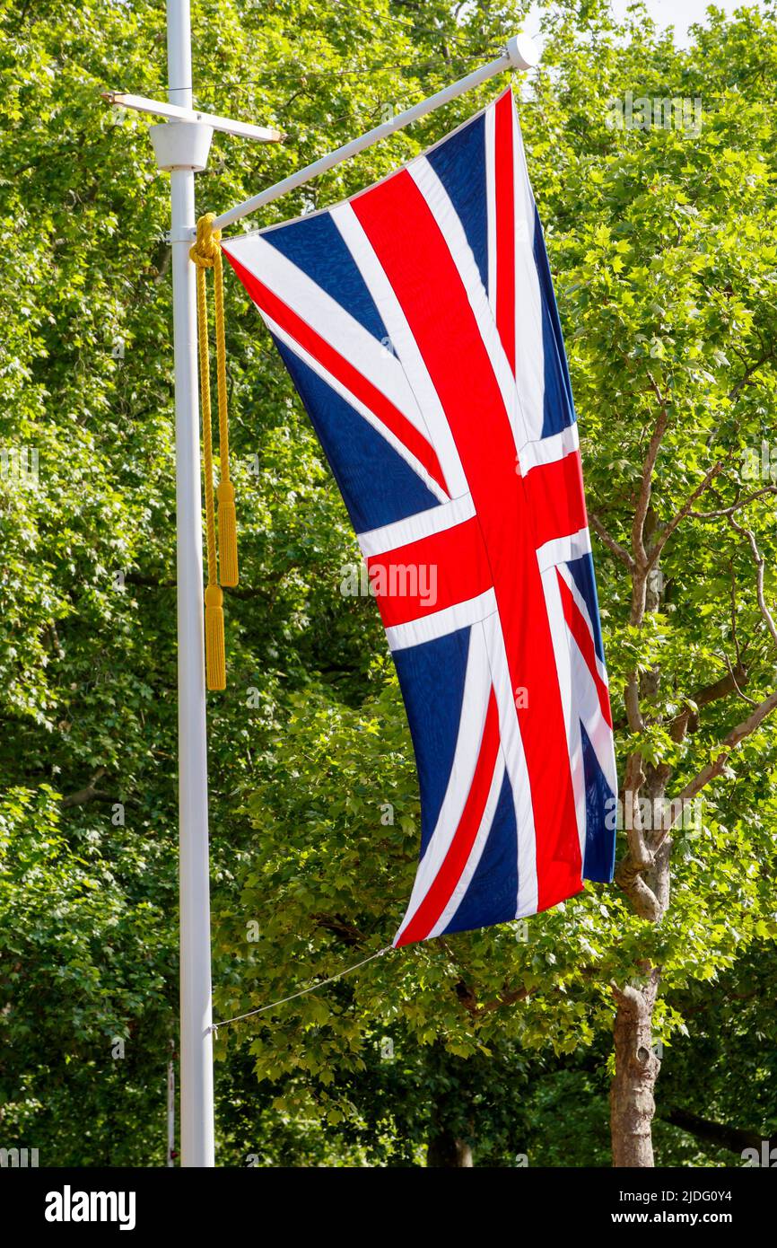 Drapeau de l'Union pour Trooping The Color, The Mall, Londres Angleterre, Royaume-Uni samedi, 21 mai 2022.photo: David Rowland / One-Image.com Banque D'Images