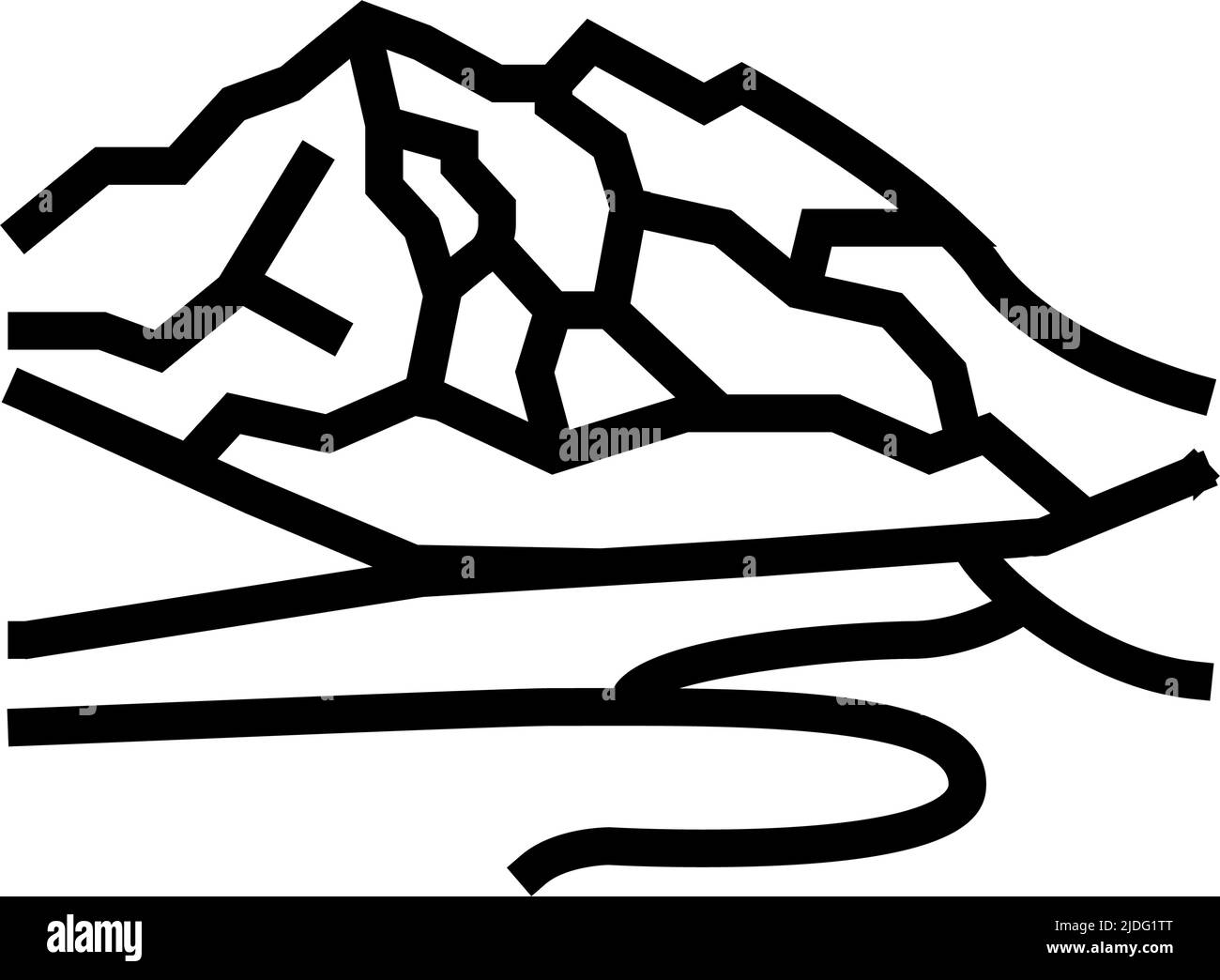 illustration vectorielle de l'icône de la ligne de montage mckinley Illustration de Vecteur
