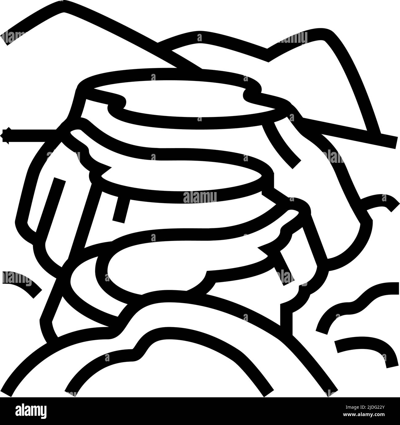 illustration vectorielle d'icône de ligne ciudad perdida Illustration de Vecteur