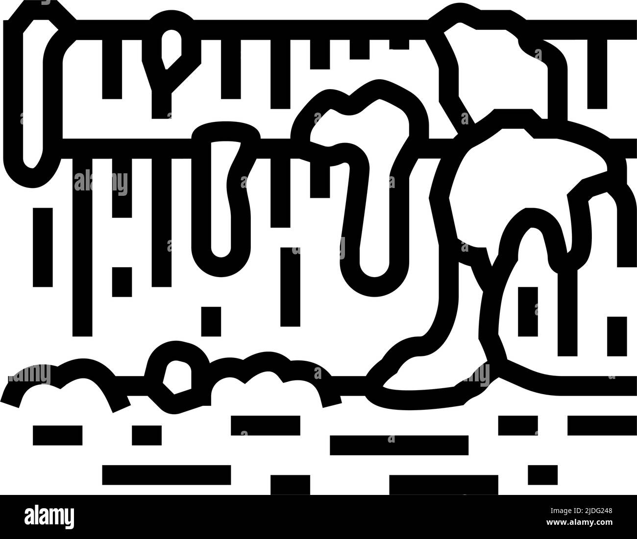 illustration vectorielle de l'icône représentant une ligne d'iguazu Illustration de Vecteur