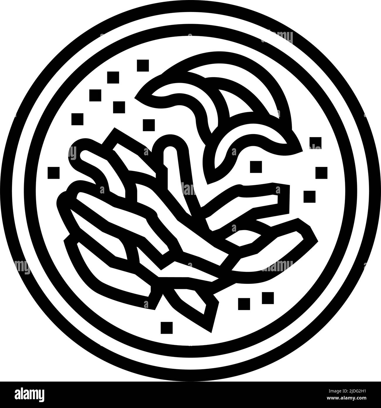 illustration vectorielle de l'icône de la ligne de poulet de fajita Illustration de Vecteur