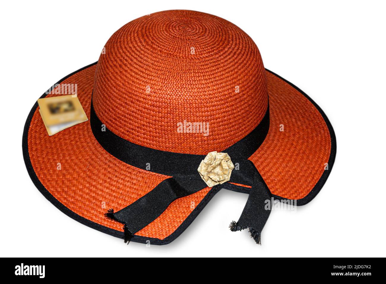 Chapeau de Panama ou sombrero authentique fait main au marché extérieur traditionnel de Cuenca, en Équateur. Souvenir populaire d'Amérique du Sud Banque D'Images