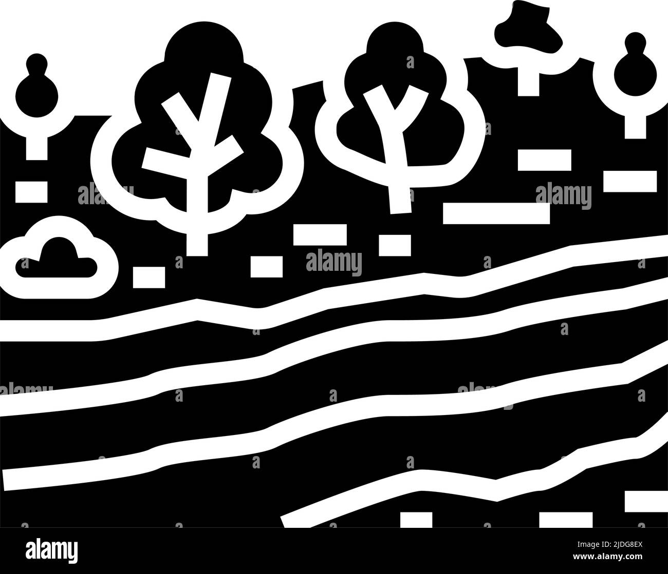 illustration vectorielle d'icône de glyphe du parc national de serengeti Illustration de Vecteur