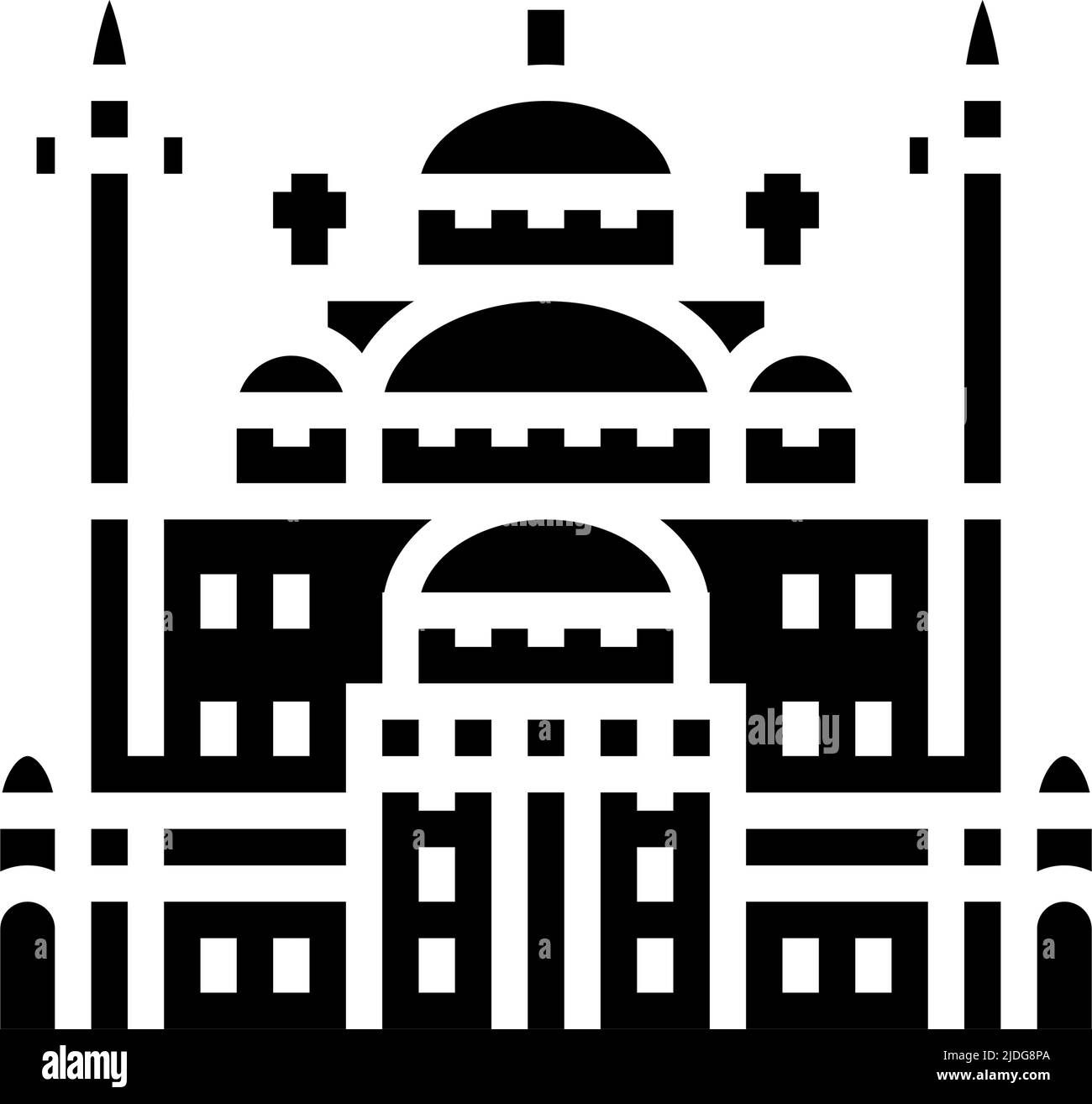 suleiman pasha mosquée glyphe icône illustration vectorielle Illustration de Vecteur