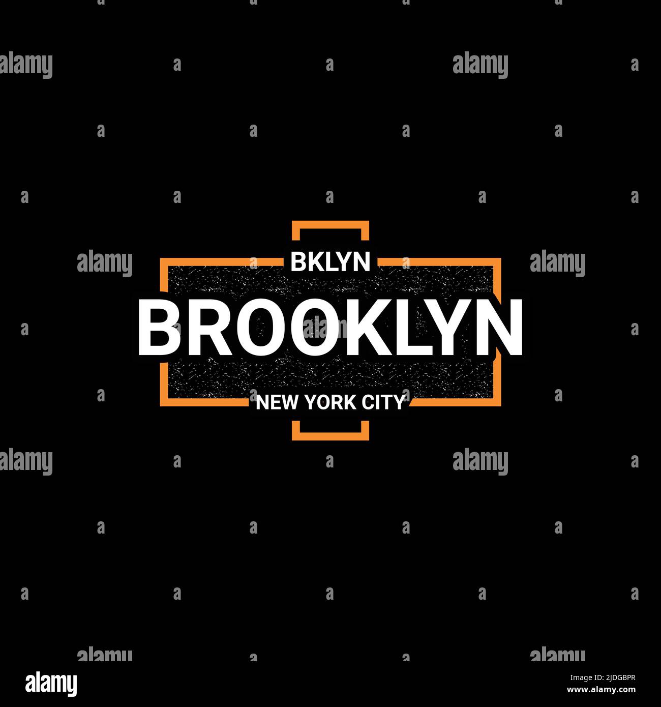 Brooklyn design d'écriture, adapté pour l'impression d'écran t-shirts, vêtements, vestes et autres Illustration de Vecteur