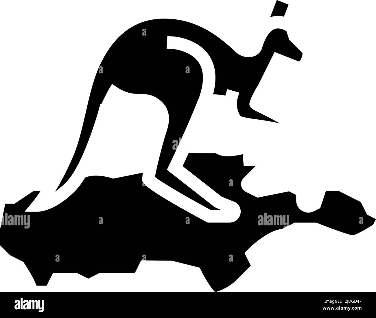 illustration vectorielle d'icône de glyphe kangaroo island Illustration de Vecteur