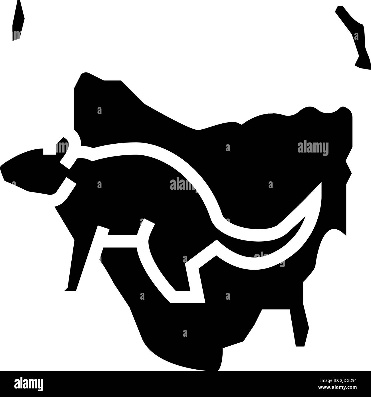 illustration vectorielle d'icône de glyphe animal de tasmanie Illustration de Vecteur
