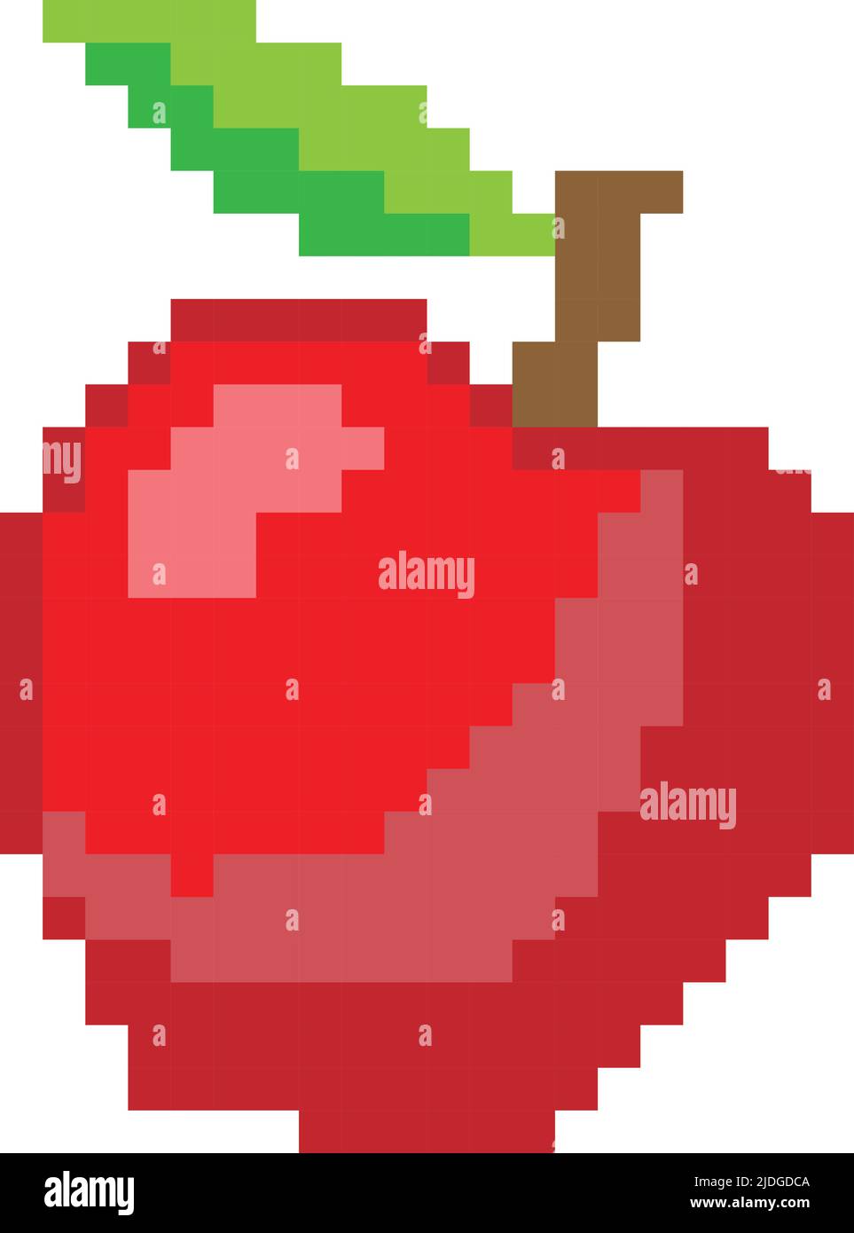 apple Pixel Art isolé sur fond blanc Illustration de Vecteur