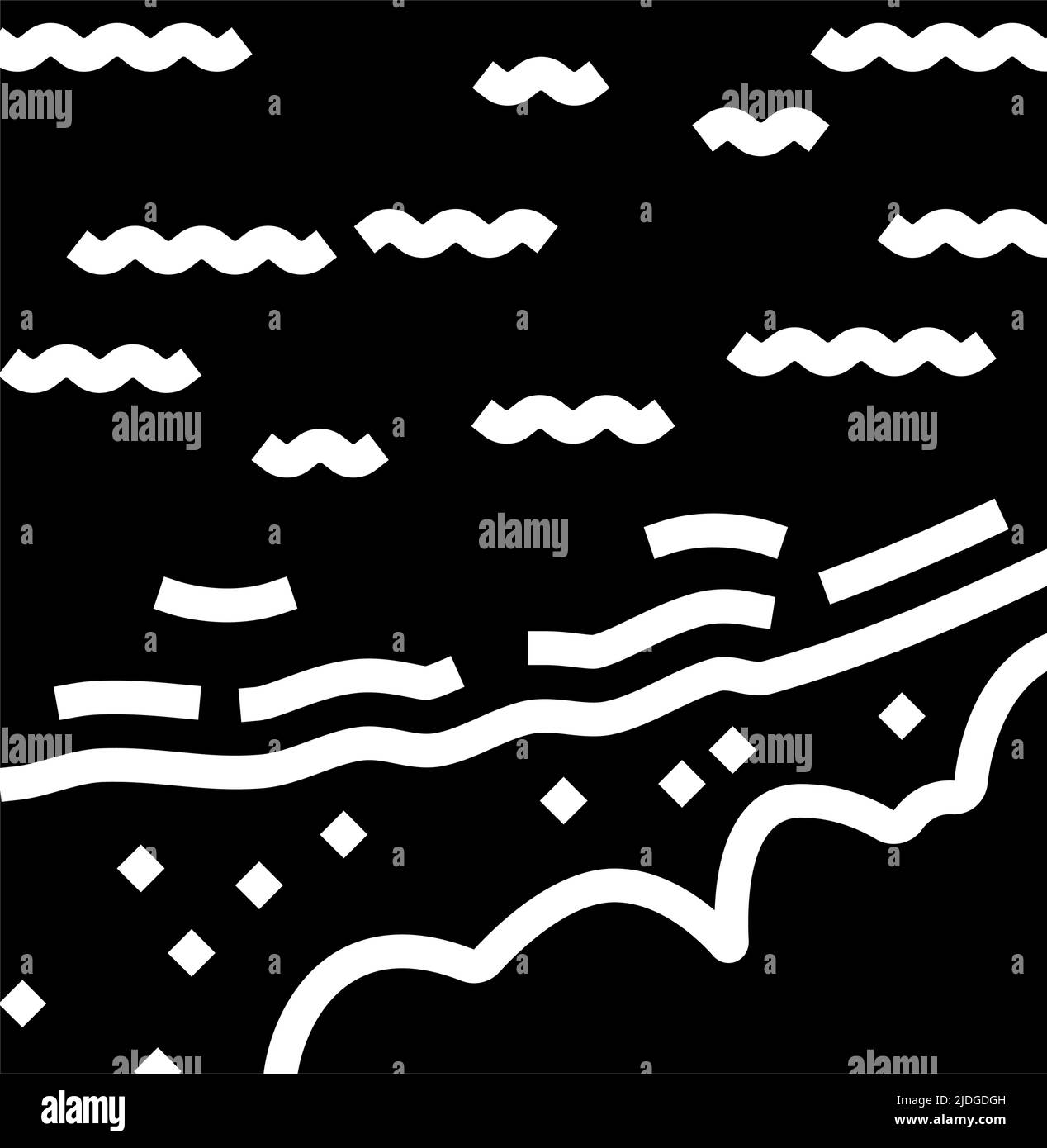 illustration vectorielle d'icône de glyphe fraser island Illustration de Vecteur