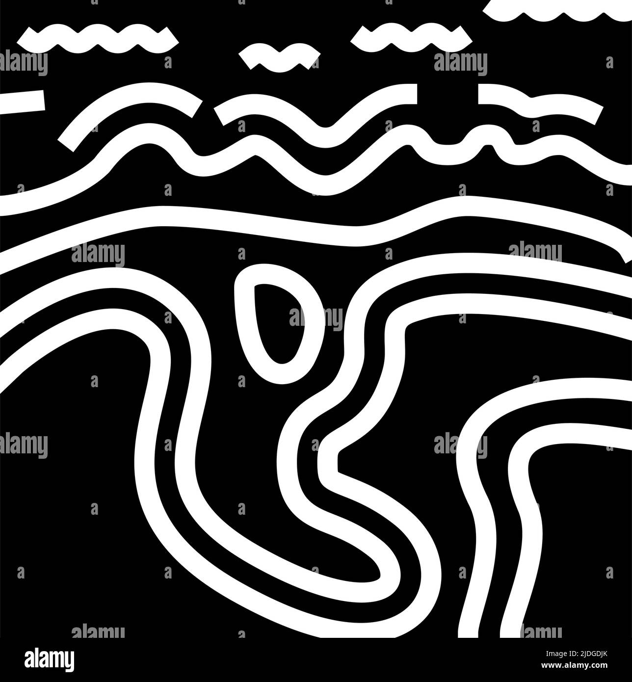 illustration vectorielle d'icône de glyphe great ocean road Illustration de Vecteur