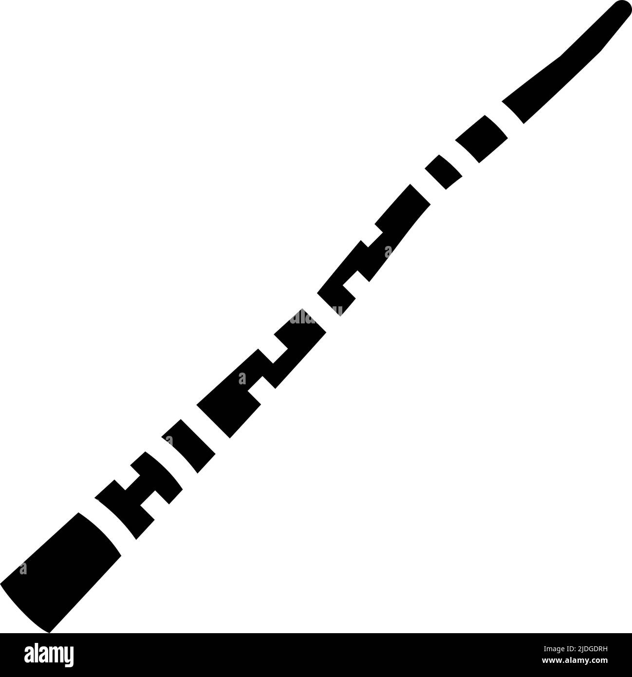 instrument de musicien didgeridoo illustration du vecteur d'icône de glyphe Illustration de Vecteur