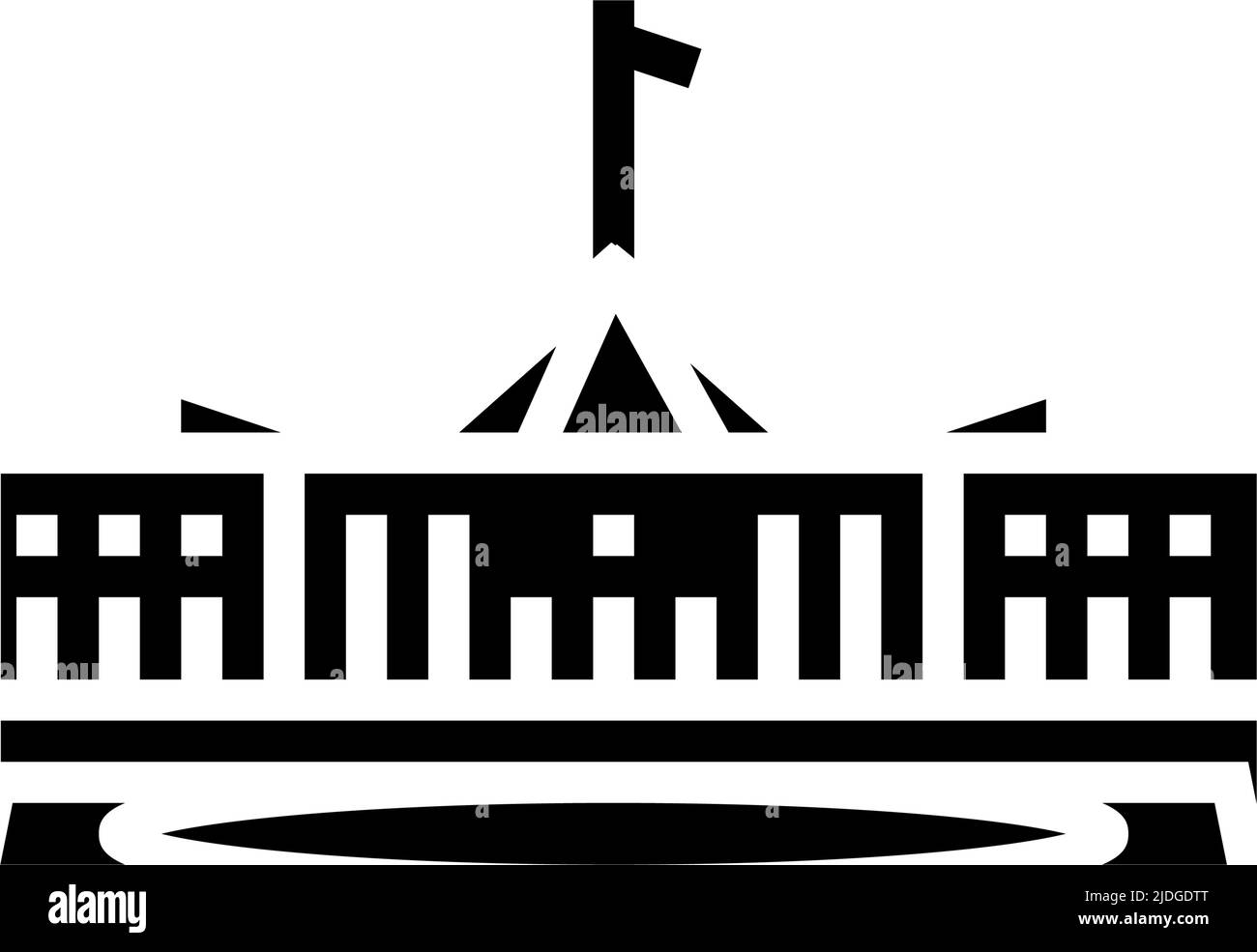 illustration vectorielle de l'icône de glyphe de canberra city Illustration de Vecteur