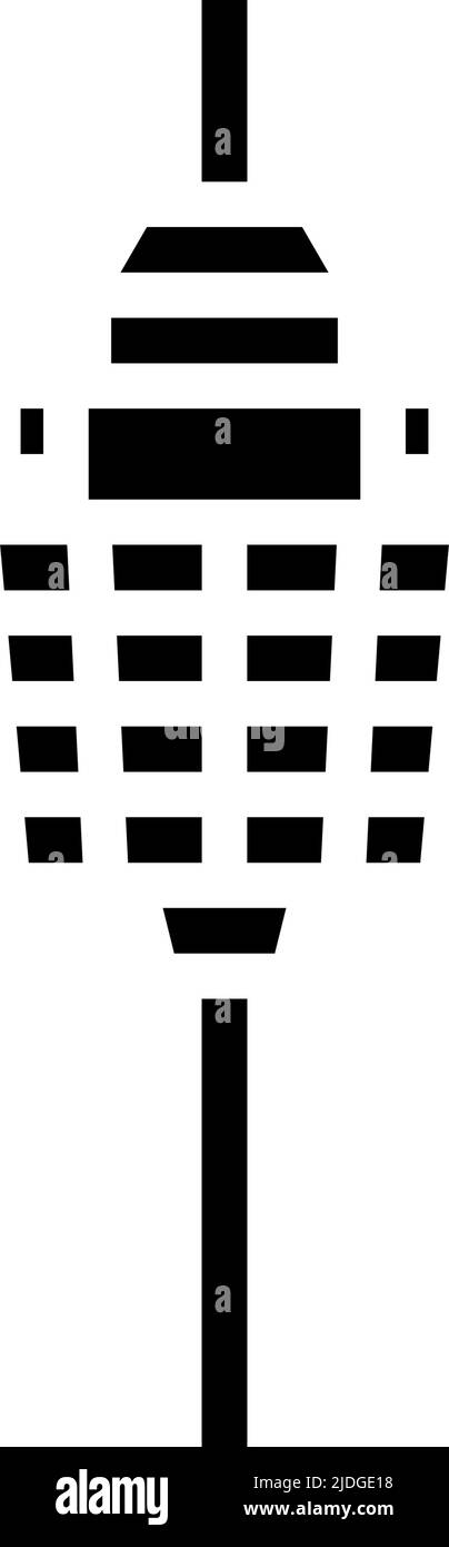 illustration vectorielle de l'icône de glyphe de la tour de sydney Illustration de Vecteur