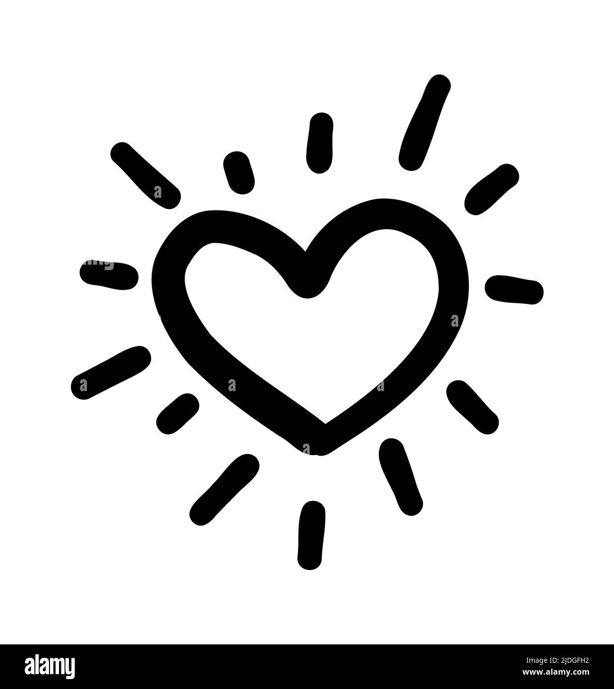Doodle coeurs. Love ensemble coeur ligne mignon dessiné à la main. Formes vectorielles Illustration de Vecteur Doodle coeurs. Love ensemble coeur ligne mignon dessiné à la main. Formes vectorielles Illustration de Vecteur