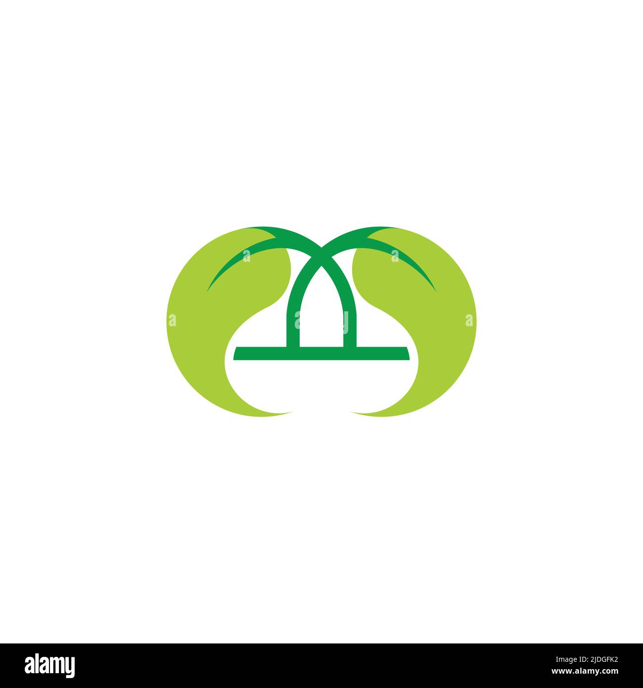 lettre m feuille liée géométrique coloré logo vecteur Illustration de Vecteur