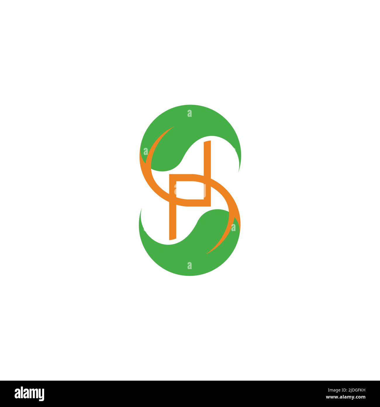 lettre s feuille liée géométrique coloré logo vecteur Illustration de Vecteur