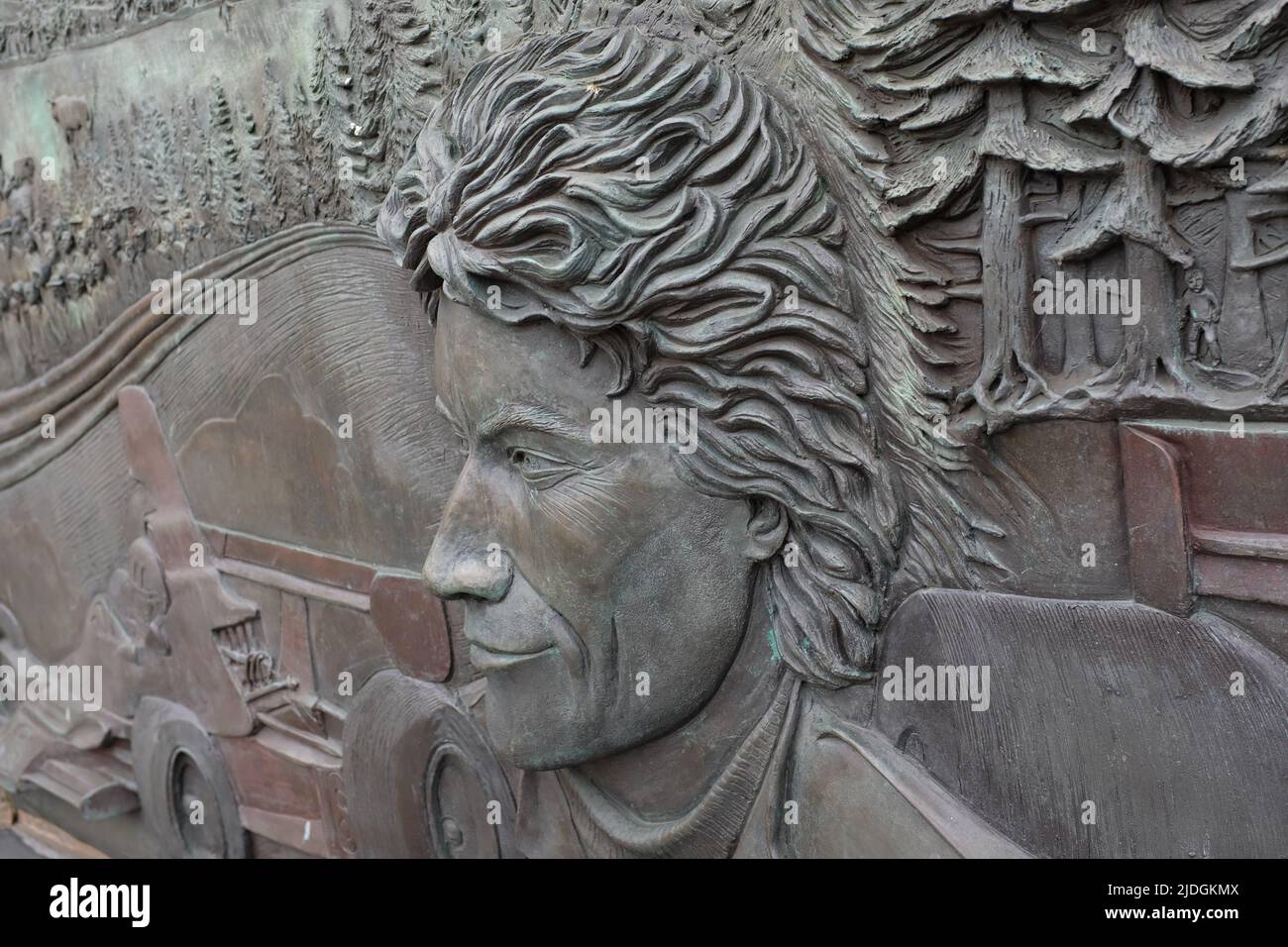 Tom Pryce Memorial Ruthin, Thomas Maldwyn Pryce était un pilote de course britannique des années 70 du pays de Galles connu pour avoir remporté la course des champions à Brands Hatch qui était une course de Formule 1 non-championnat, il a tragiquement perdu la vie au Grand Prix sud-africain 1977. Banque D'Images