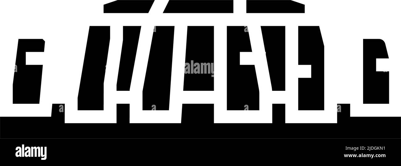 illustration vectorielle de l'icône du glyphe du monument de stonehenge Illustration de Vecteur