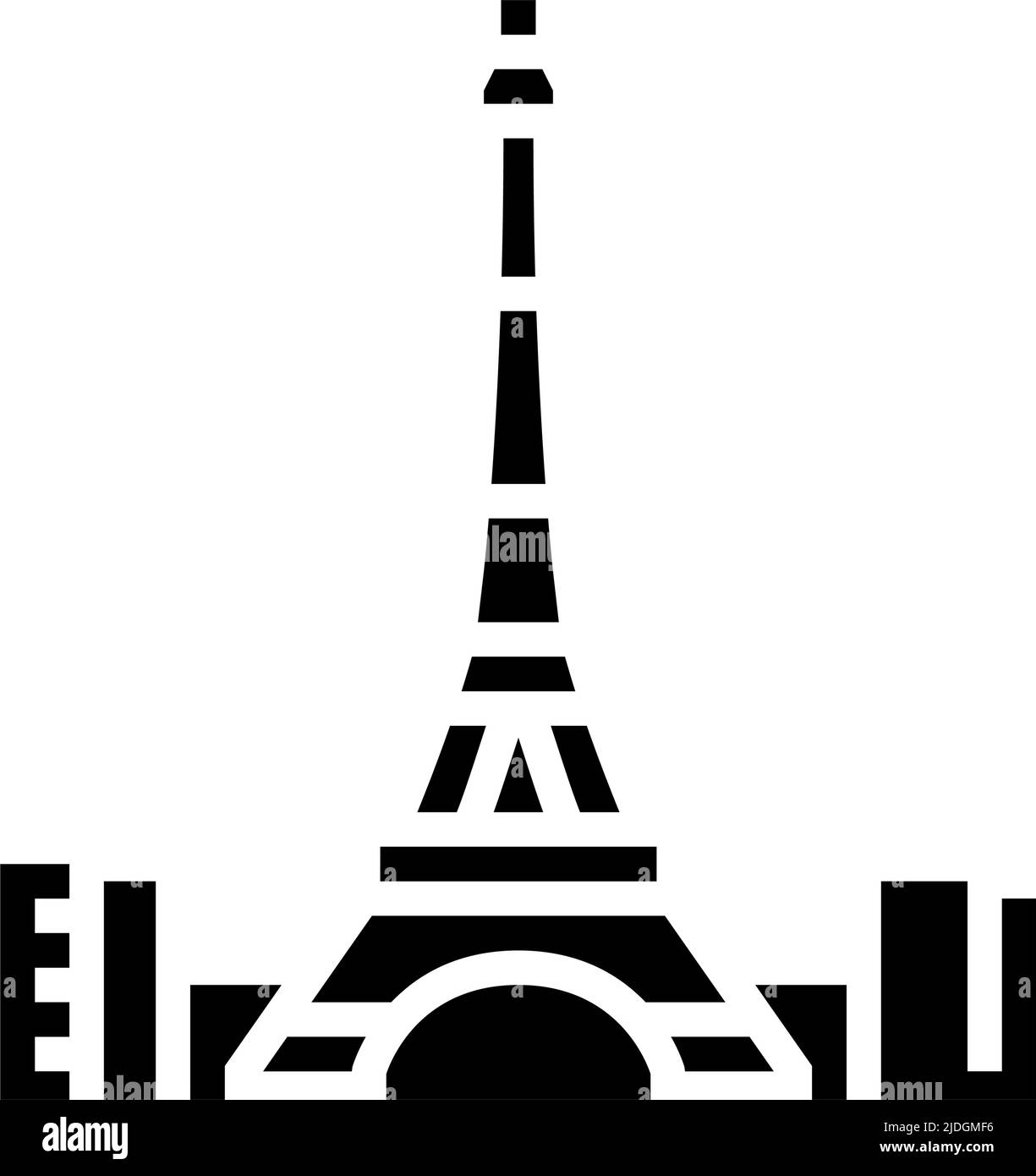 illustration vectorielle de l'icône de glyphe de la tour eiffel Illustration de Vecteur