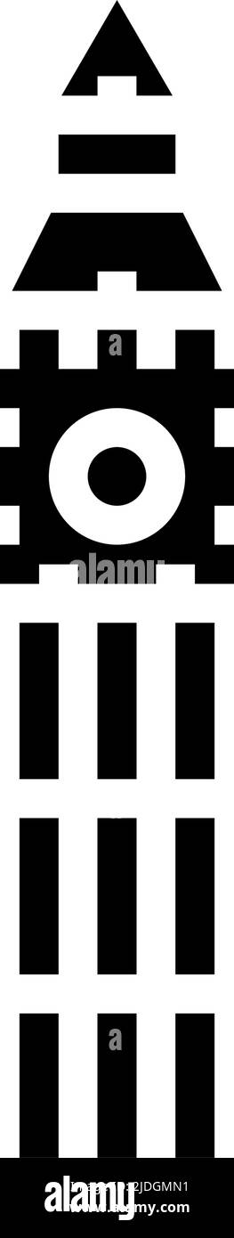 illustration du vecteur d'icône de glyphe big ben Illustration de Vecteur