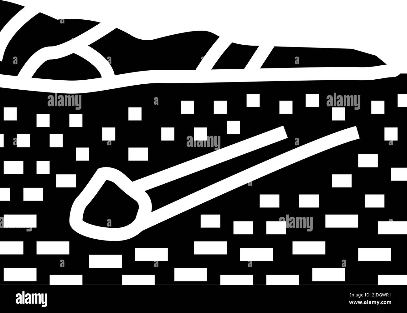 illustration du vecteur de l'icône du glyphe de la vallée de la mort Illustration de Vecteur