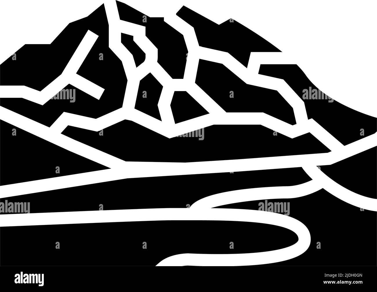 illustration vectorielle d'icône de glyphe de montage mckinley Illustration de Vecteur